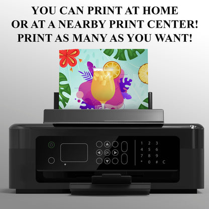 Summer Soiree Party Invite | Cocktail Party Invitation Canva Template CreativeRino