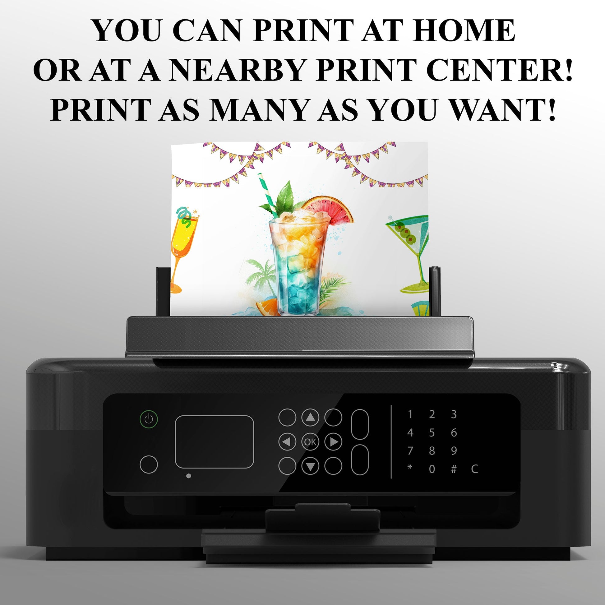 Summer Soiree Party Invitation | Cocktail Party Invite Canva Template CreativeRino