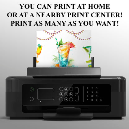 Summer Soiree Party Invitation | Cocktail Party Invite Canva Template CreativeRino