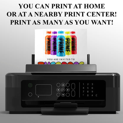 Prime Energy Drink Birthday Invitation Template - CreativeRino