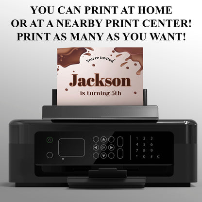 Chocolate Factory Birthday Invitation Template - CreativeRino