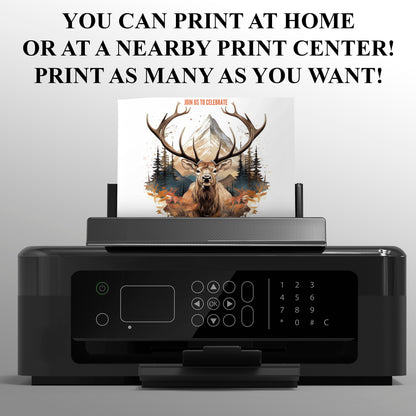 The Big One Hunting Birthday Invitation Template - CreativeRino