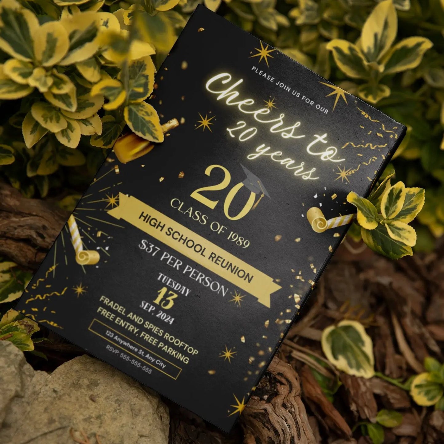 School Reunion Flyer Template | High School Reunion Invitation CreativeRino