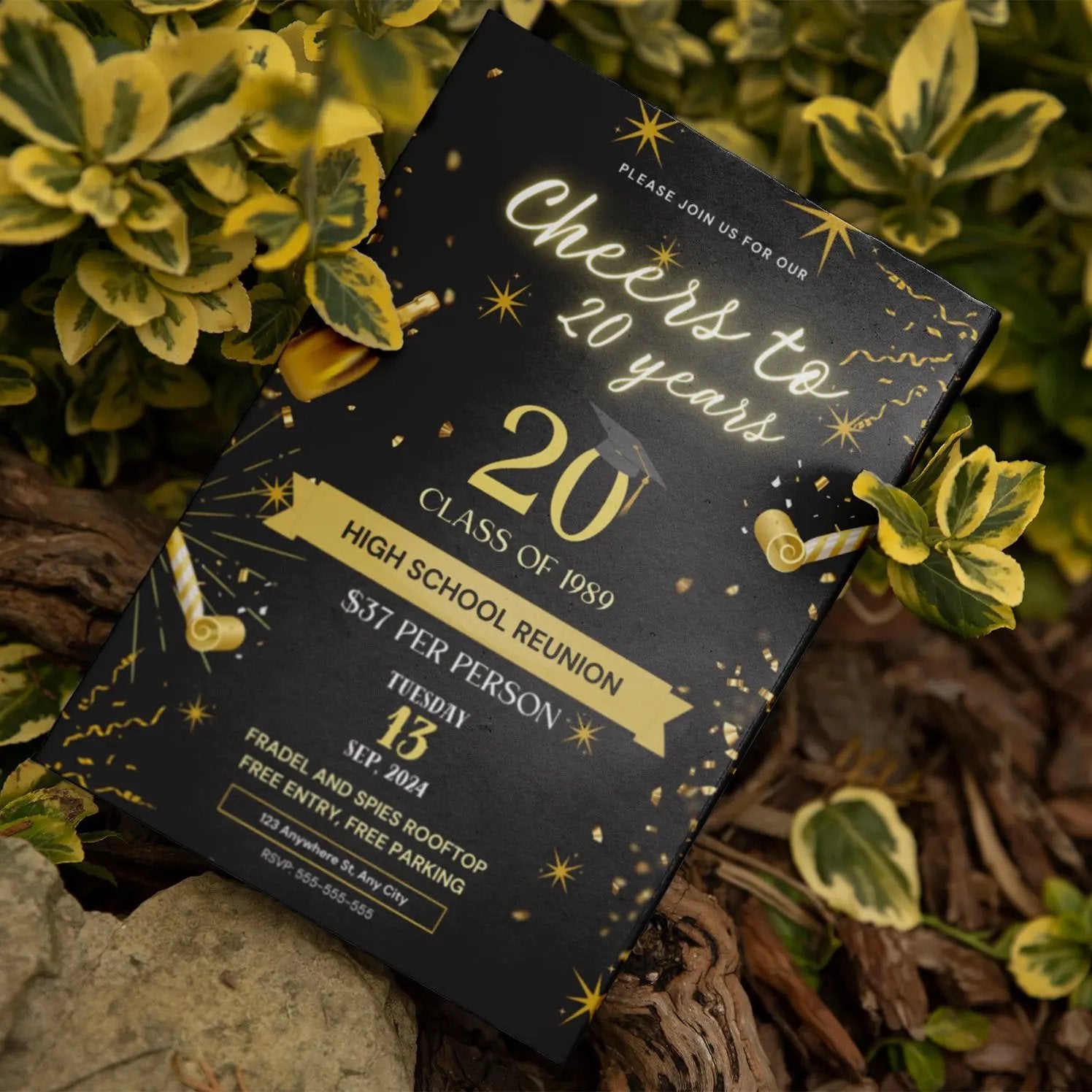 School Reunion Flyer Template | High School Reunion Invitation CreativeRino