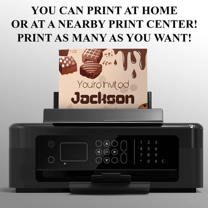 Chocolate Factory Birthday Invitation Template - CreativeRino