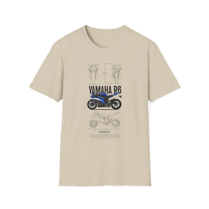 Yamaha R6 Motorcycle Softstyle T-Shirt for Riders - CreativeRino