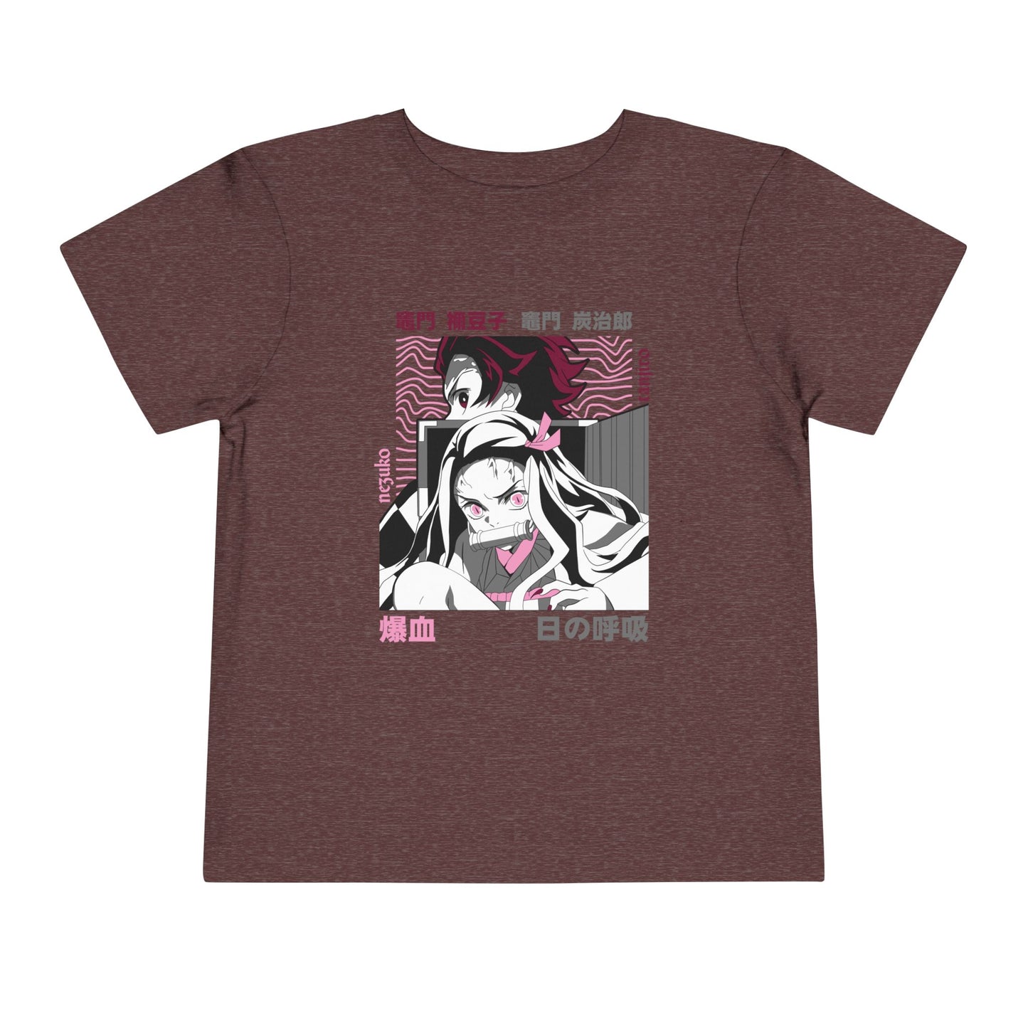 Cool Anime Graphic Toddler Tee - Stylish Short Sleeve Demon Slayer T-shirt for Kids - CreativeRino