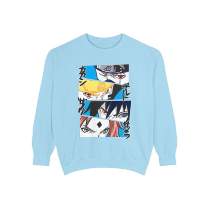 Anime-Inspired Unisex Sweatshirt with Naruto Character Designs - CreativeRino
