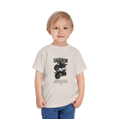 Harley-Davidson Fat Bob Toddler Short Sleeve Tee - Cool Kids Motorcycle T-shirt - CreativeRino