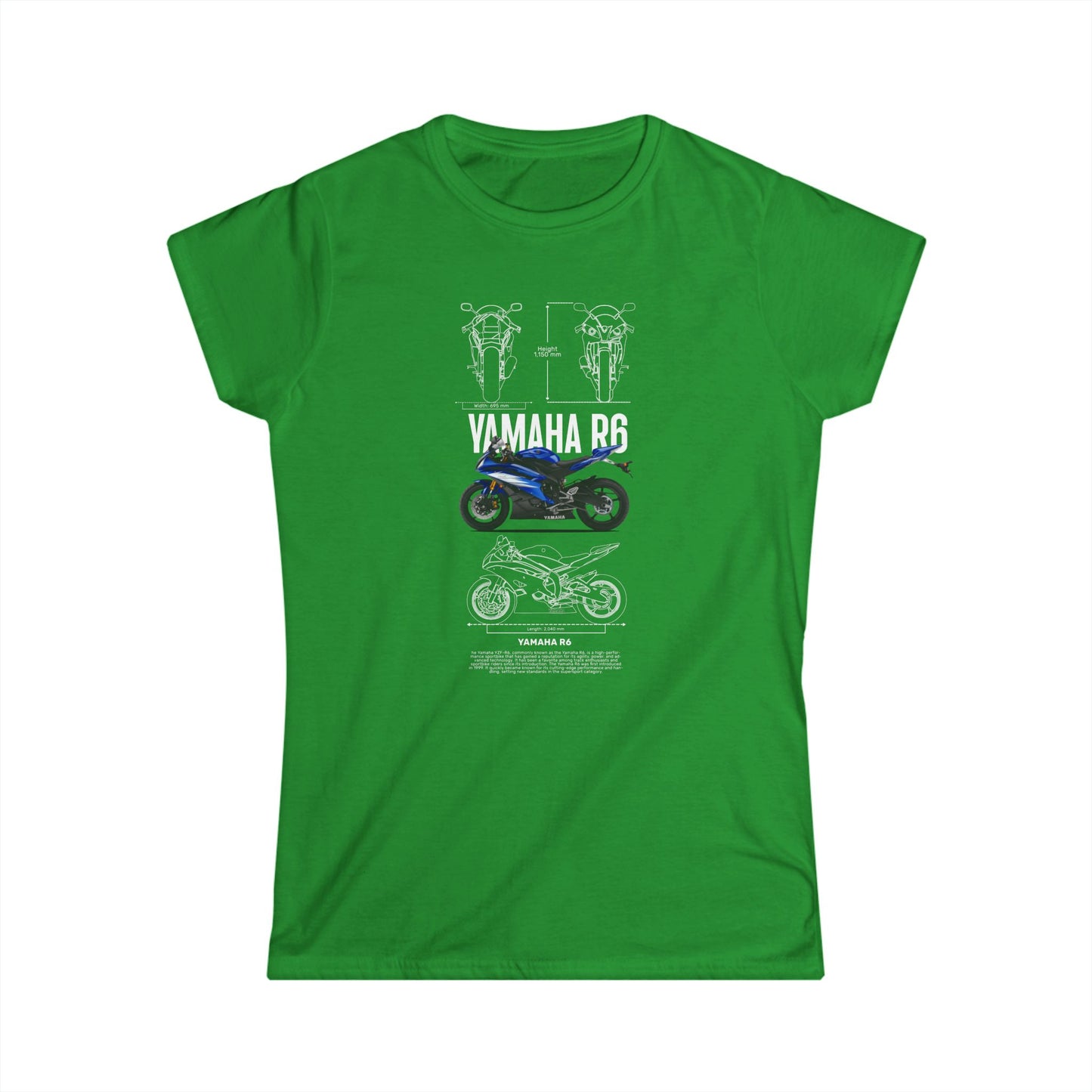 Yamaha R6 Women's Softstyle Tee - Perfect for Motorcycle Enthusiasts - CreativeRino