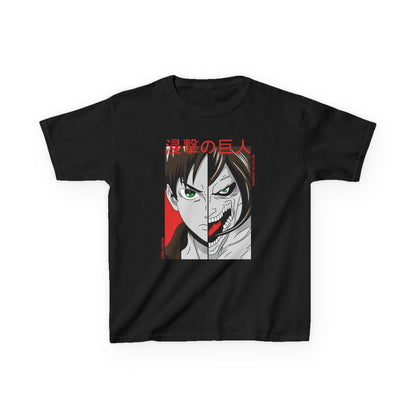 Kids Anime Attack on Titan Tee - Heavy Cotton™ T-shirt for Young Fans - CreativeRino