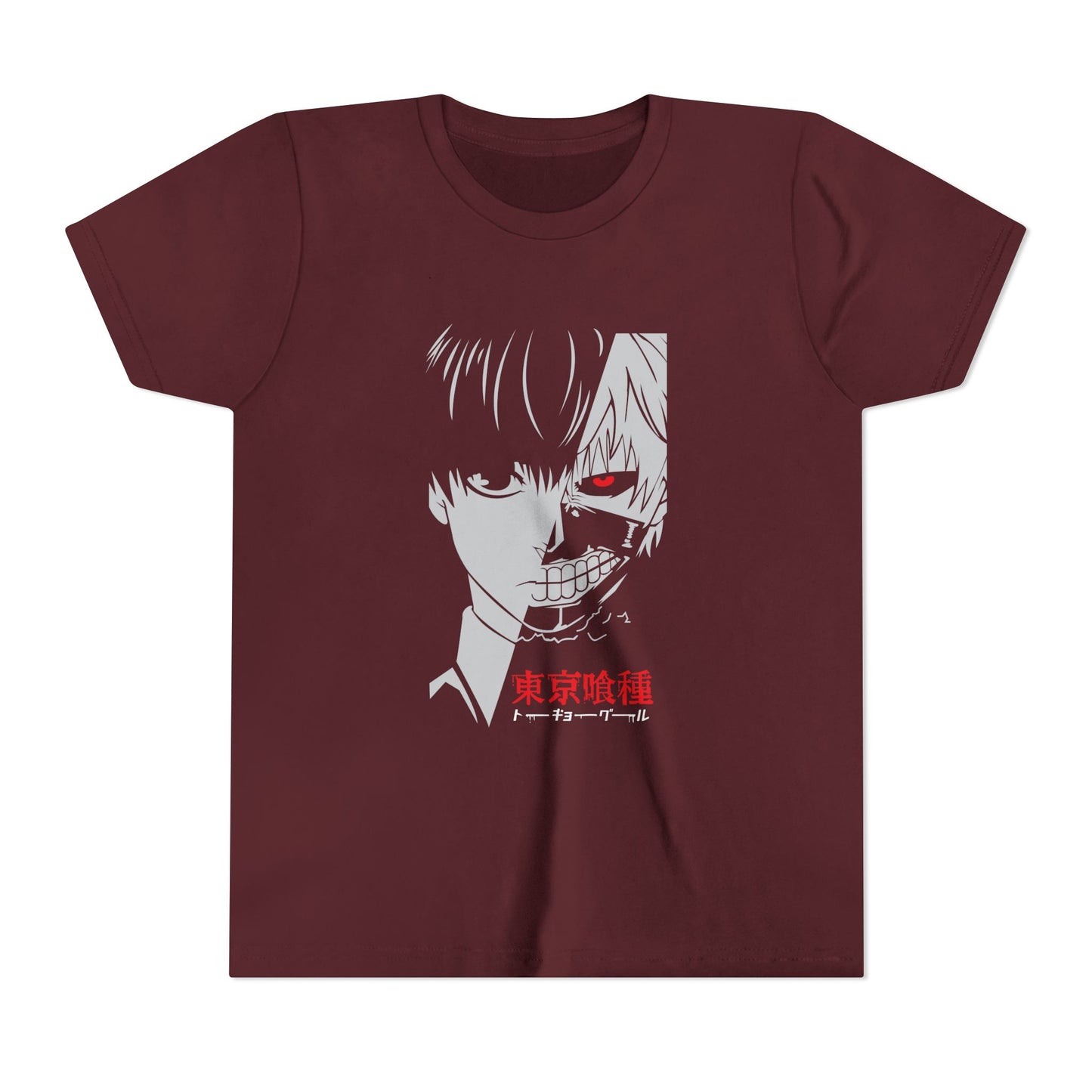 Tokyo Ghoul Youth Short Sleeve Tee - Anime Graphic T-shirt for Teens - CreativeRino