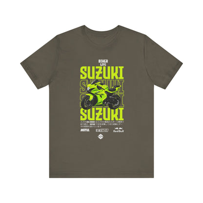 Biker Life Suzuki Unisex Jersey Short Sleeve Tee - Perfect T-shirt for Motorcycle Enthusiasts - CreativeRino