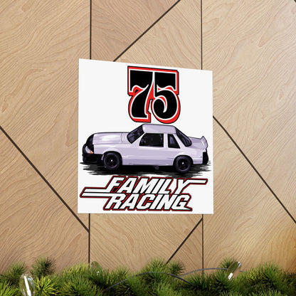 Custom Family Racing Matte Square Posters - 75 Vintage Car Art - CreativeRino