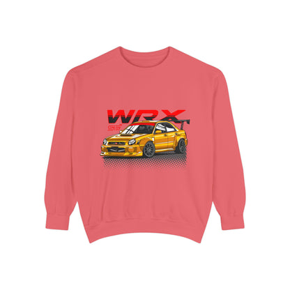 Gold Subaru WRX STI Car Unisex Sweatshirt | Car Enthusiast Apparel | Perfect for Gifts - CreativeRino