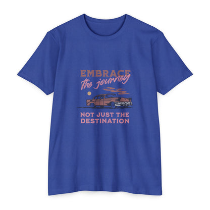 Embrace the Journey Unisex CVC Jersey T-shirt - Adventure Vibes - CreativeRino