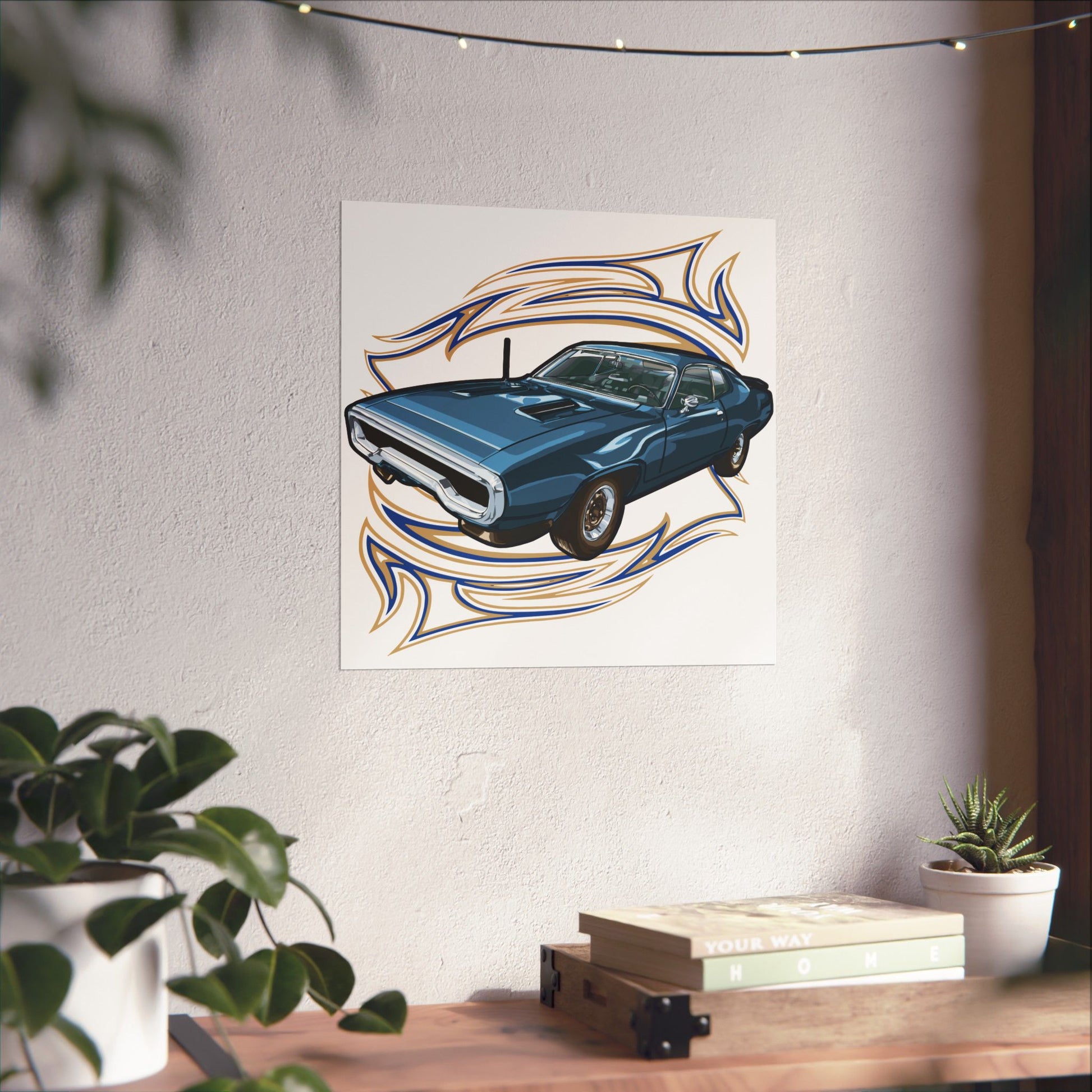 Vintage Car Matte Square Poster - Classic Automotive Art for Car Enthusiasts - CreativeRino