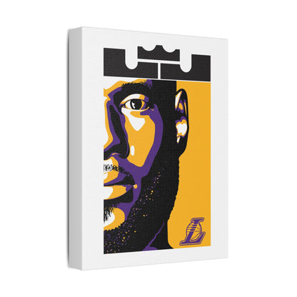 LeBron James Satin Canvas Art - Stretched Wall Decor for Sports Fans - CreativeRino