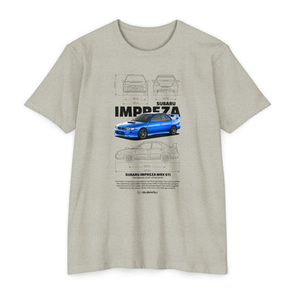 Subaru Impreza WRX STI Graphic Tee - Unisex CVC Jersey T-Shirt for Car Lovers - CreativeRino