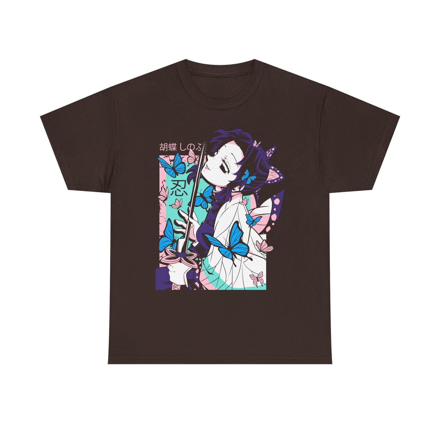 Butterfly Dreams Unisex Heavy Cotton Tee | Demon Slayer Inspired T-shirt Design - CreativeRino