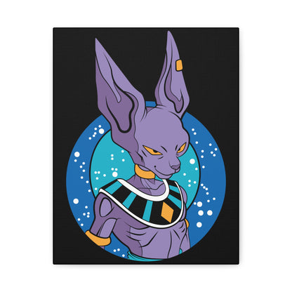 Dragon Ball Cosmic Cat Canvas Art - Stretched Print with Whimsical Character Design - CreativeRino