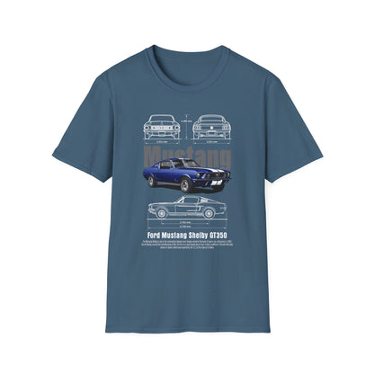 Ford Mustang Shelby GT350 Unisex Softstyle T-Shirt - Car Lovers Tee - CreativeRino