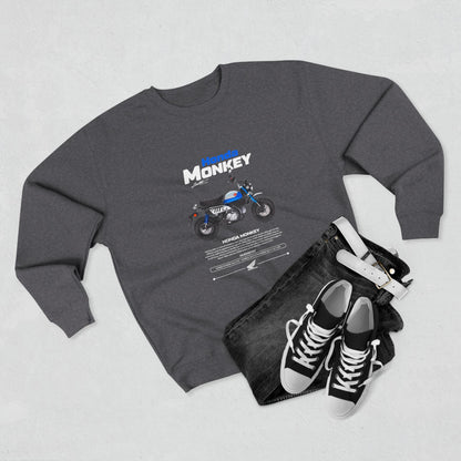 Honda Monkey Unisex Crewneck Sweatshirt - Vintage Motorcycle Design - CreativeRino