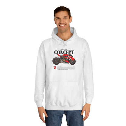 Ducati Concept Unisex College Hoodie - Perfect for Motorcycle Enthusiasts - CreativeRino