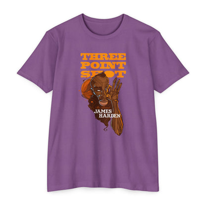 James Harden Three Point Shot Unisex CVC Jersey T-shirt - CreativeRino