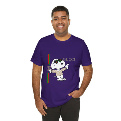 Snoopy Gucci Unisex Jersey Short Sleeve T-shirt - CreativeRino