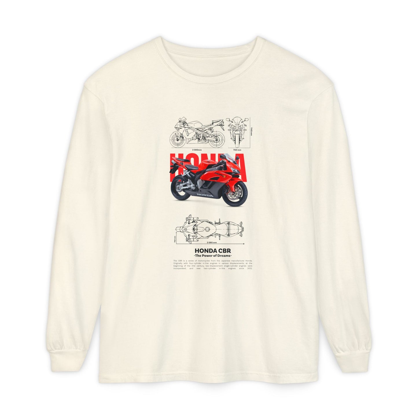Honda CBR Long Sleeve T-Shirt for Motorcycle Lovers - CreativeRino