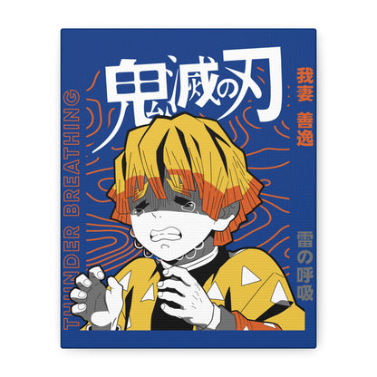 Anime Canvas Wall Art - Thunder Breathing Decor for Fans - CreativeRino