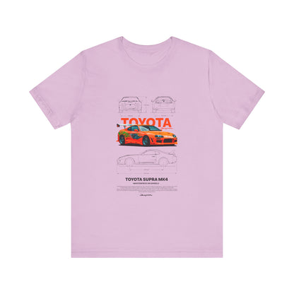 Toyota Supra MK4 Unisex Jersey Tee - Car Enthusiast Graphic Shirt - CreativeRino