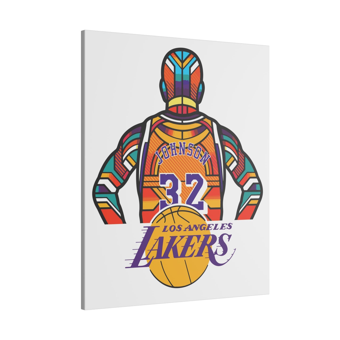 Los Angeles Lakers Art Canvas Print - Magic Johnson Basketball Decor - CreativeRino
