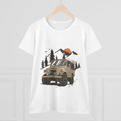 Adventure Ready Women's Cotton Tee - Off-Road Vehicle Graphic - CreativeRino