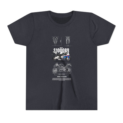 BMW S1000RR Youth Short Sleeve Tee - Cool Motorcycle Graphic T-Shirt - CreativeRino