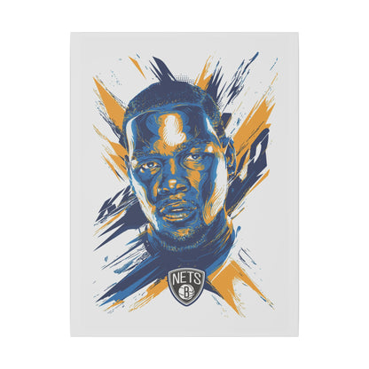 Brooklyn Nets Player Art Canvas - Kevin Durant Wall Decor - CreativeRino