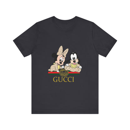 Mickey & Goofy Gucci Inspired Tee - Unisex Jersey Short Sleeve T-shirt - CreativeRino