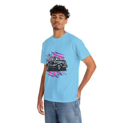 Retro Car Unisex Heavy Cotton Tee - Stylish Graphic T-shirt for Auto Enthusiasts - CreativeRino