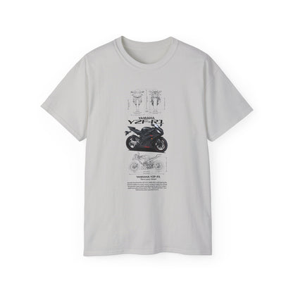 Yamaha YZF-R1 Unisex Ultra Cotton Tee - Perfect T-shirt for Riders - CreativeRino
