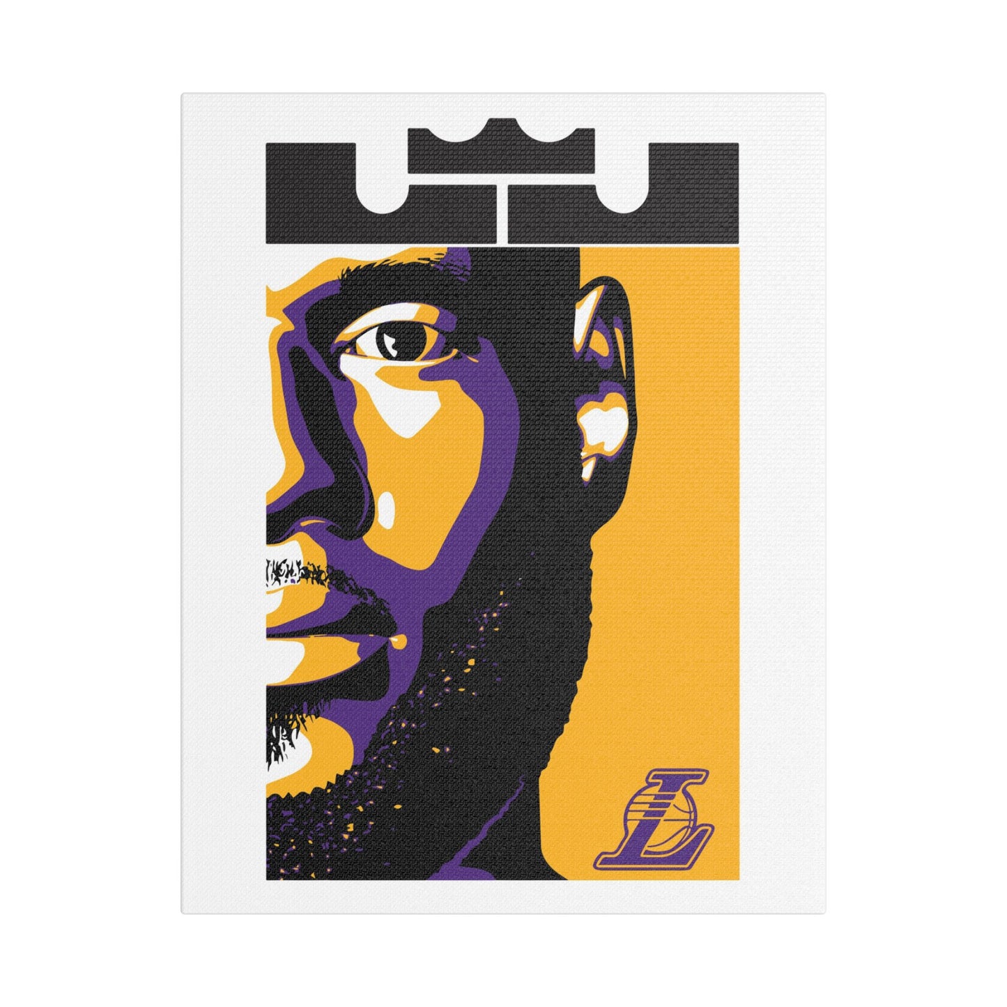 LeBron James Satin Canvas Art - Stretched Wall Decor for Sports Fans - CreativeRino