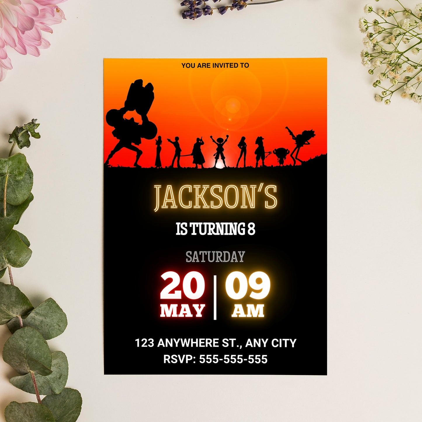 One Piece Birthday Invitation Template - CreativeRino