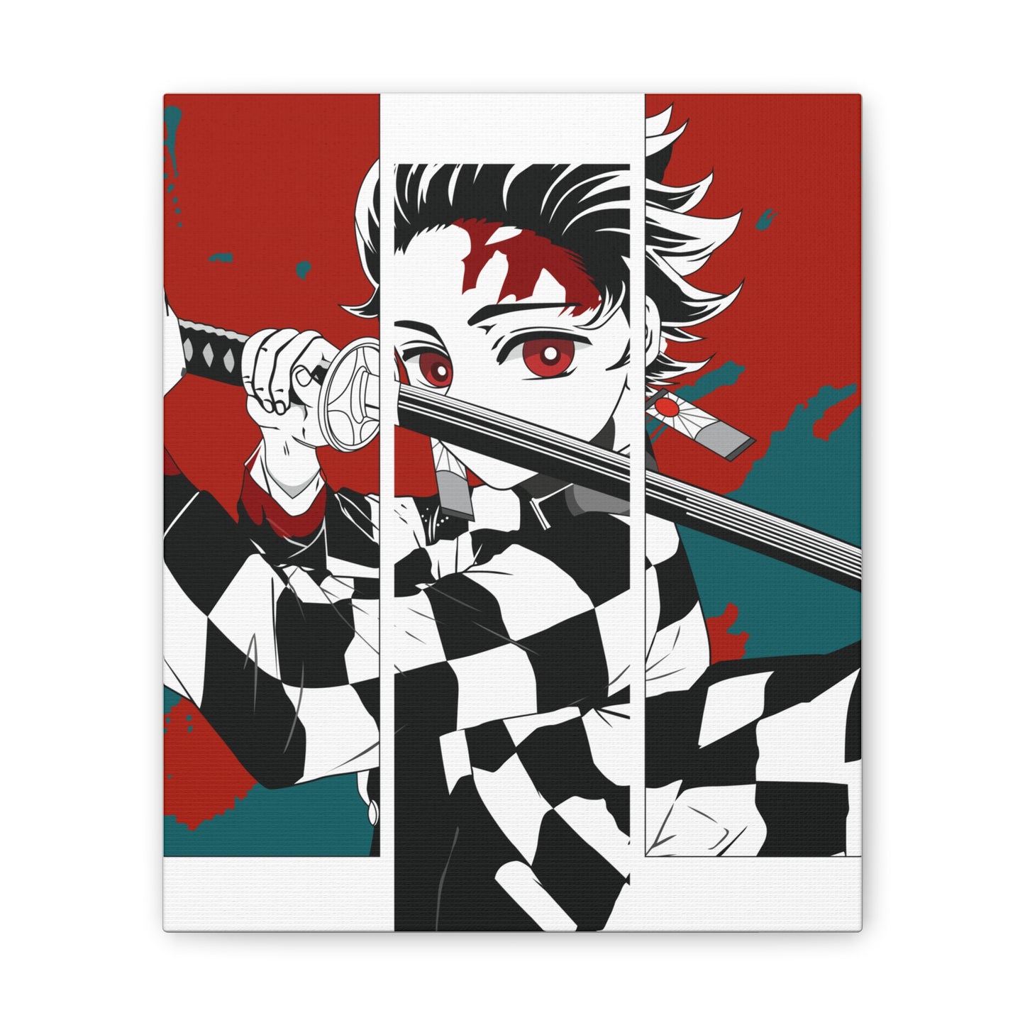 Demon Slayer Canvas Wall Art - Stretched Triptych - CreativeRino