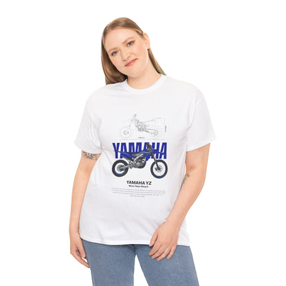 Yamaha YZ Motorcycle Unisex Heavy Cotton Tee - Perfect T-shirt for Bikers and Motorcycle Enthusiasts - CreativeRino