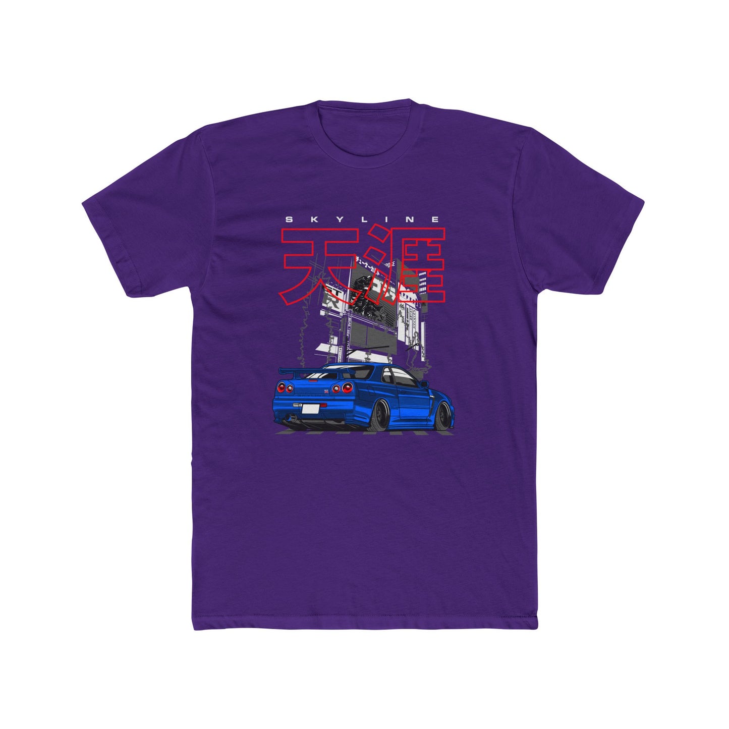 Cool Skyline Car Graphic Unisex Cotton Crew Tee Car T-shirt - CreativeRino