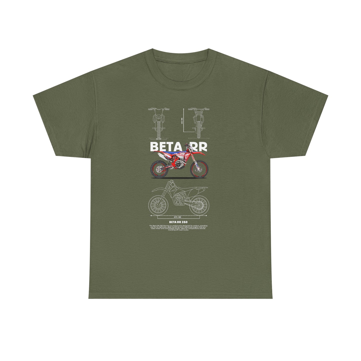 Unisex Heavy Cotton Tee - Beta RR Motorcycle Graphic T-shirt - CreativeRino