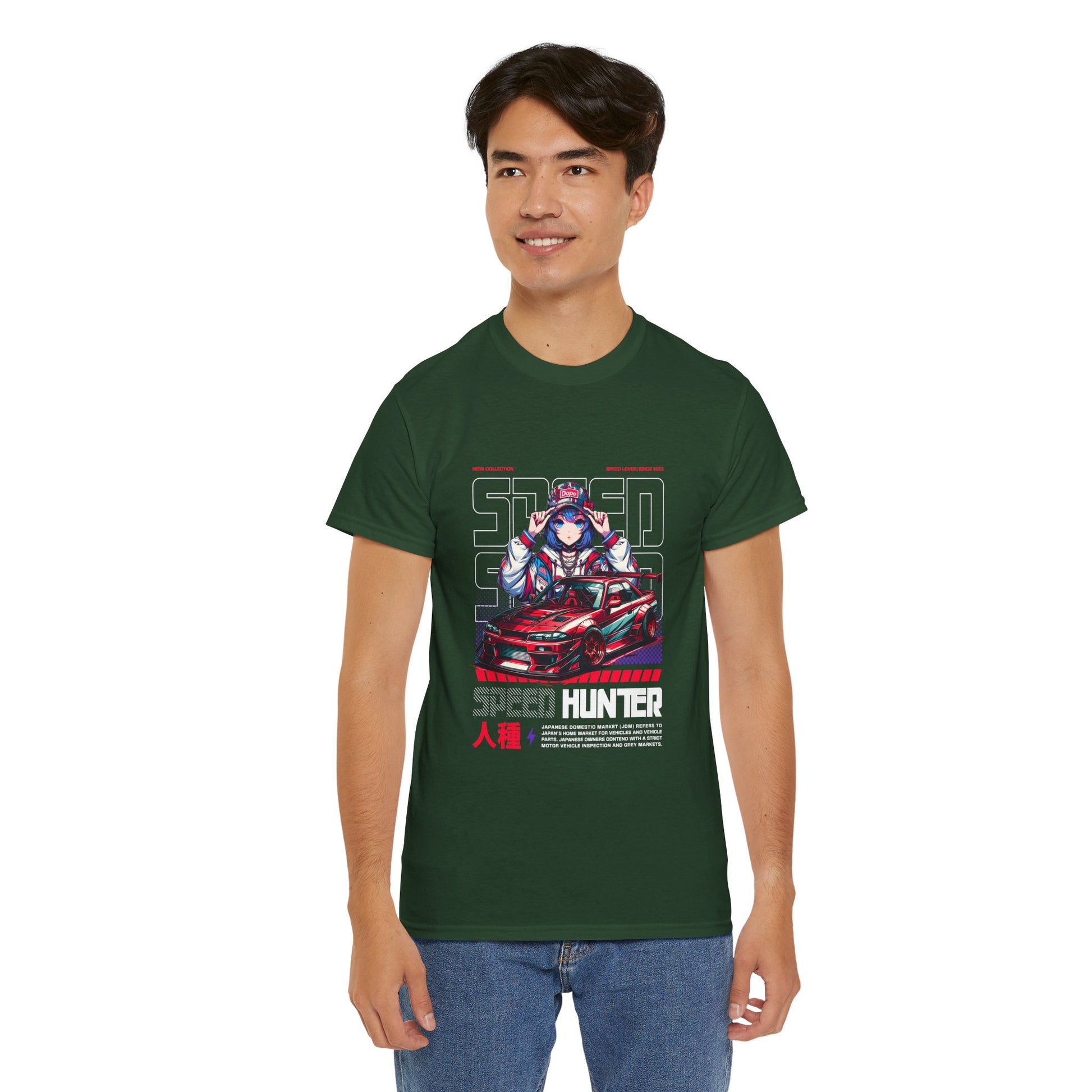 Speed Hunter Unisex Heavy Cotton Tee - Perfect T-shirt for Car Enthusiasts - CreativeRino