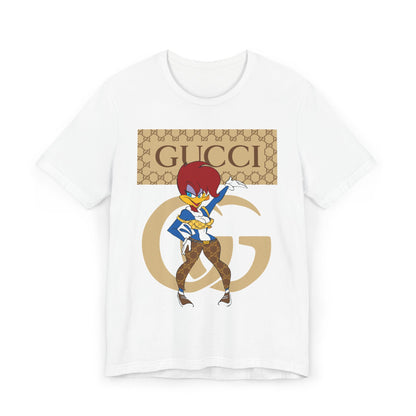 Trendy Cartoon Graphic Unisex Jersey T-Shirt - Gucci Inspired Art - CreativeRino