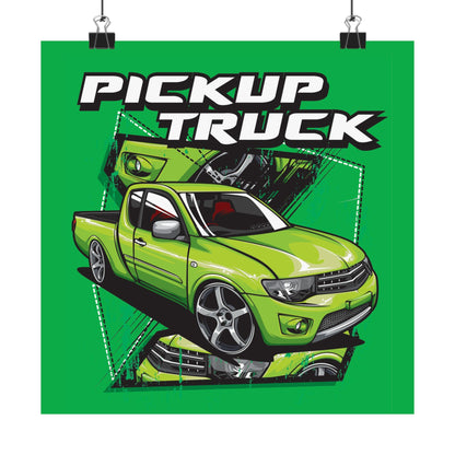 Vibrant Pickup Truck Matte Poster for Car Enthusiasts - CreativeRino