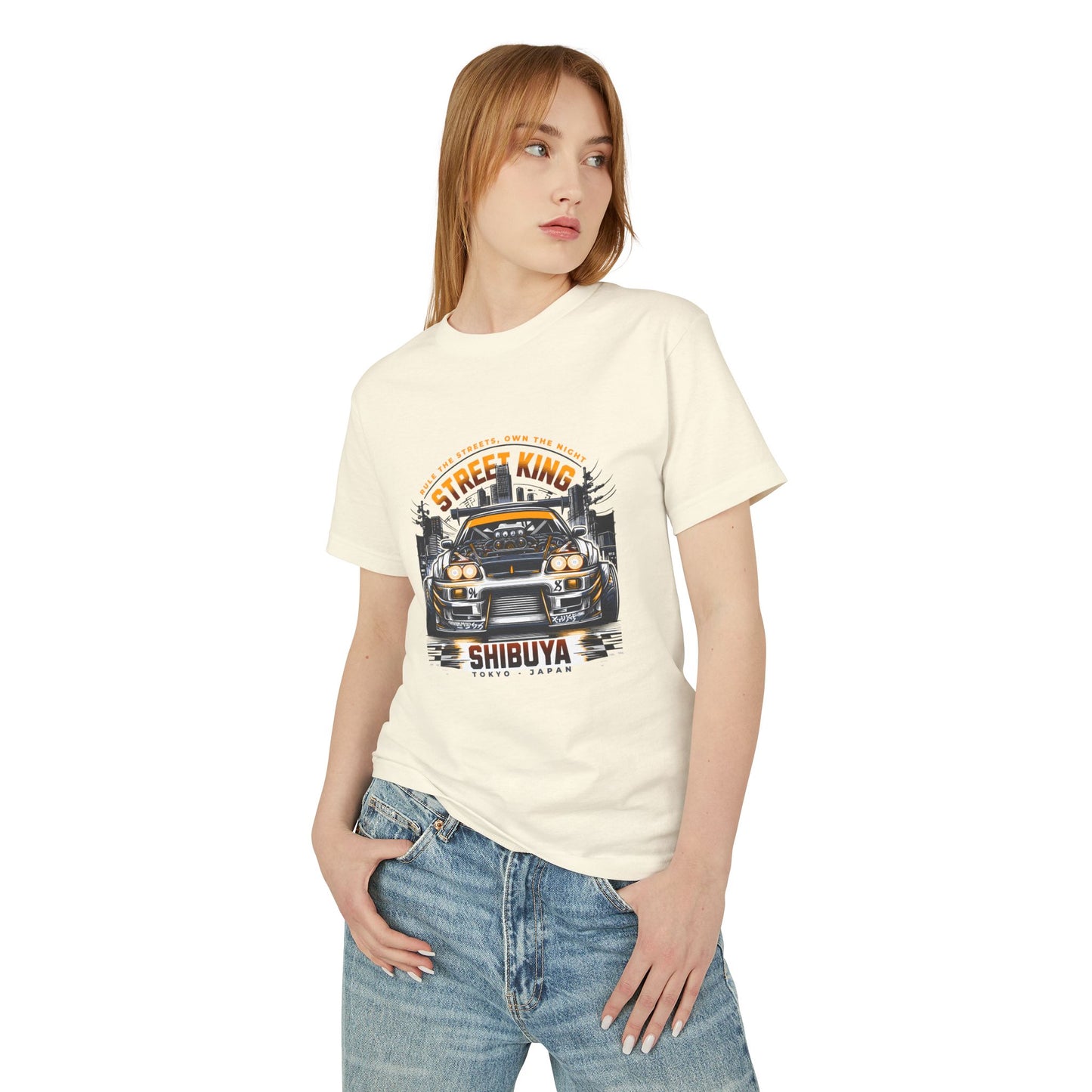 Street King Graphic Tee - Unisex Heavyweight Cotton T-Shirt for Car Enthusiasts - CreativeRino